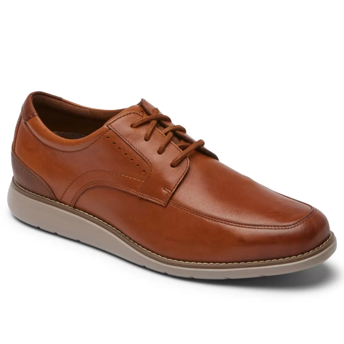 Oxfords E Cadarços>Rockport Avental Masculino Total Motion Craft Toe Oxford Conhaque