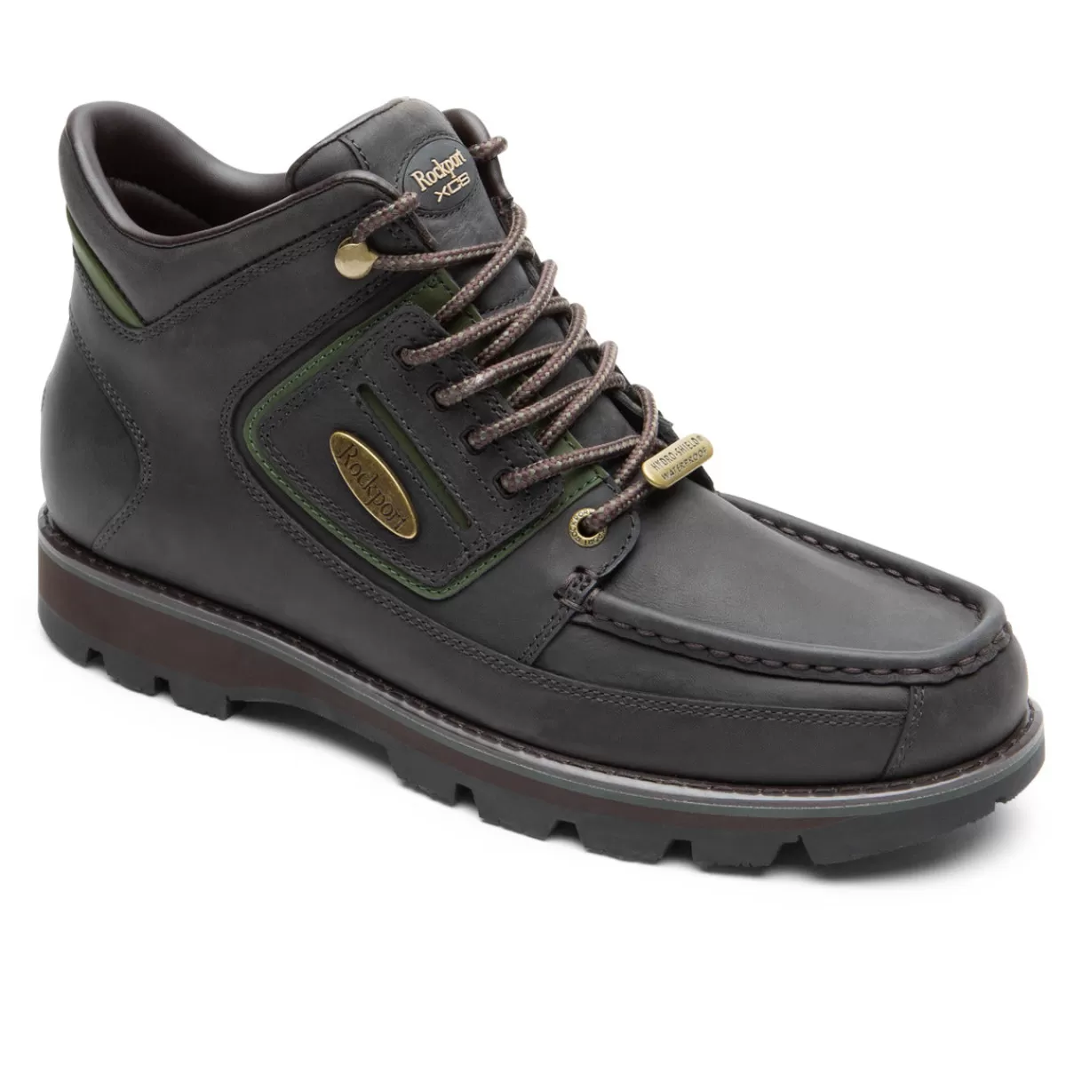 Botas>Rockport Bota Mweka impermeável Umbwe Ii masculina Lea Castanho Escuro/Verde