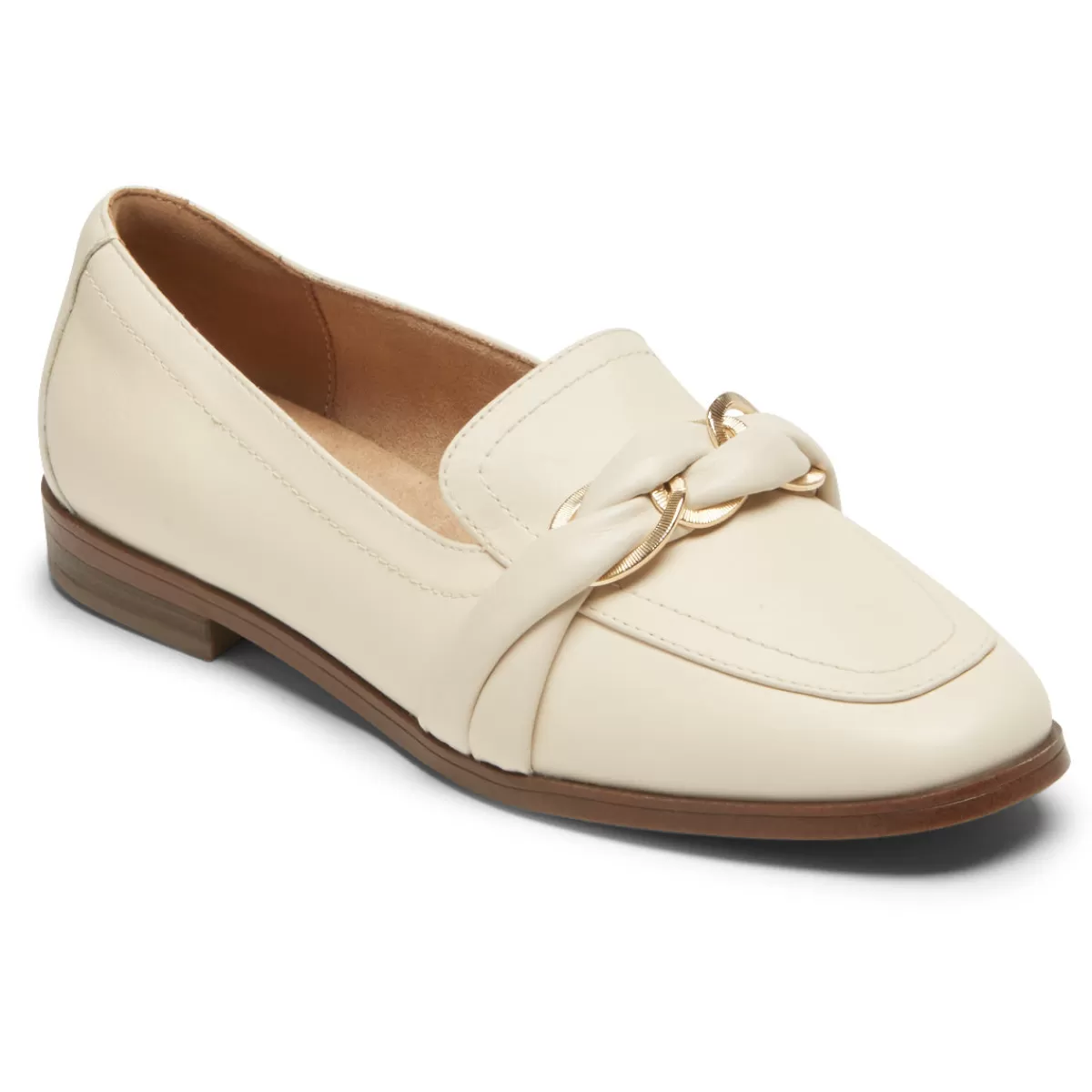 Mocassins>Rockport Mocassim de corrente tecido Susana feminino Baunilha Lthr