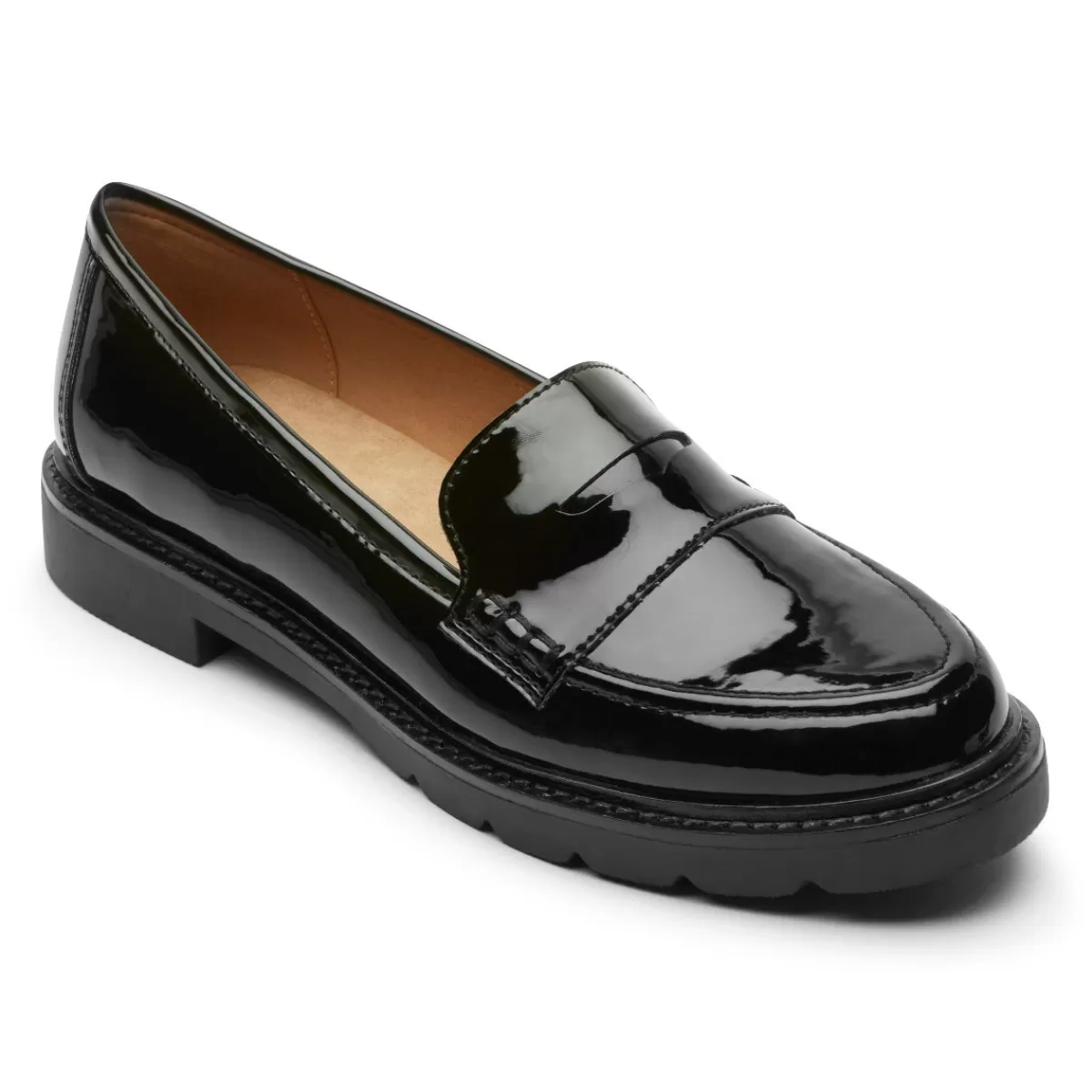 Mocassins>Rockport Mocassim feminino Kacey Penny Patente Negra