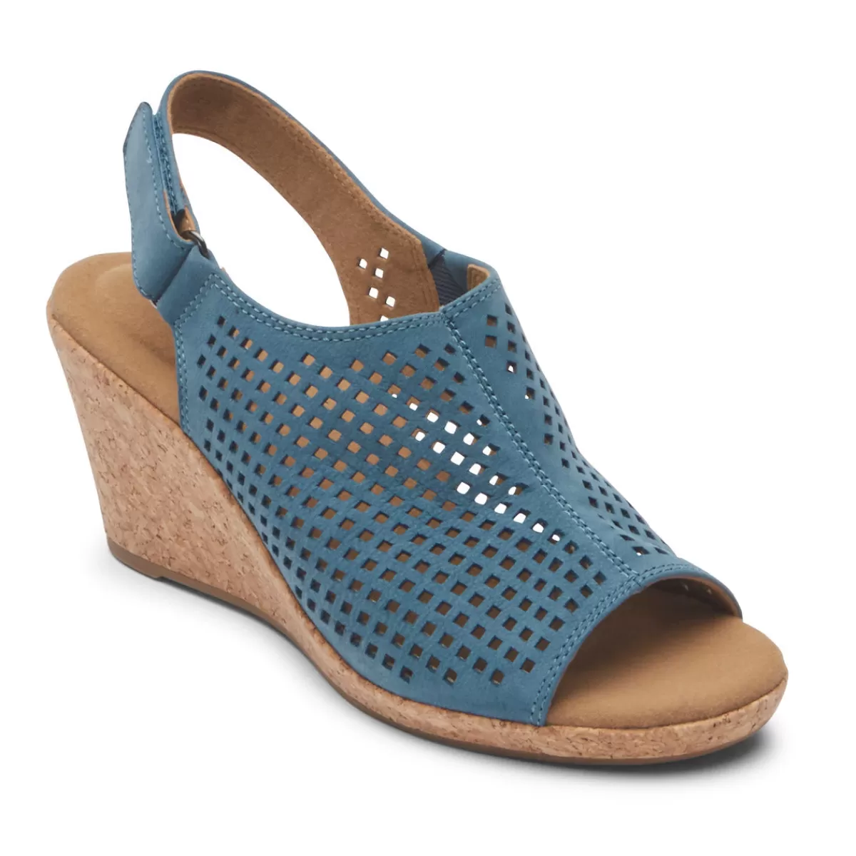 Sandálias E Cunhas>Rockport Sandália Feminina Briah Perfurada Slingback Pedra Azul