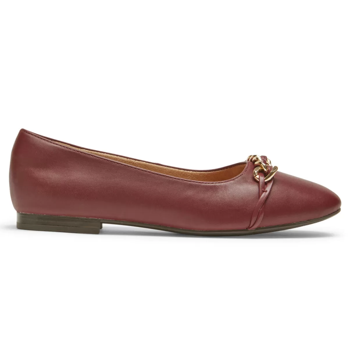 Sapatilhas>Rockport Sapatilhas femininas Zoie Chain Ballet Porto Tawny Lthr